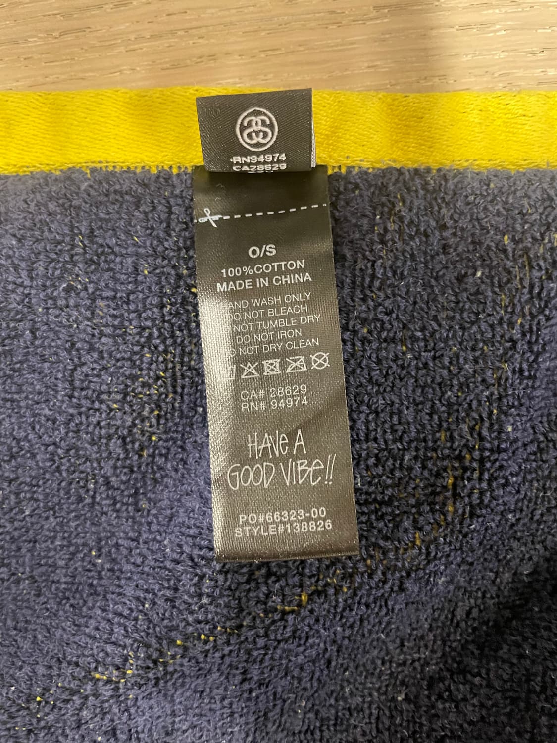 스투시 스포츠 비치 타월 옐로우 상품이미지3