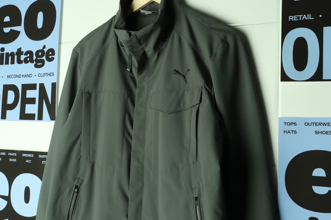 (L-XL) 퓨마 집업 바람막이 점퍼자켓 투포켓 카키 밀덕-H31275 상품이미지5