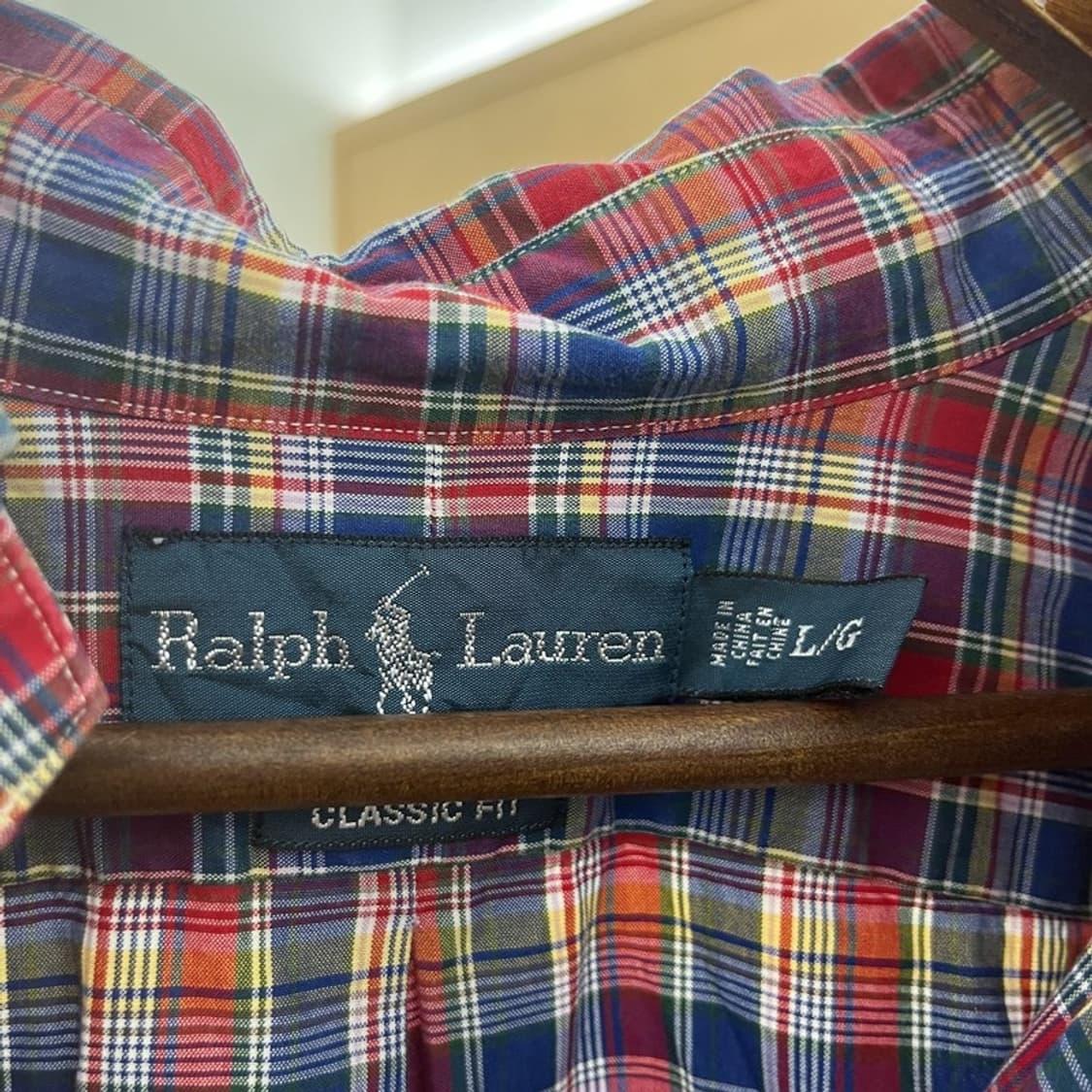 폴로 랄프로렌 빈티지 컨트리 레트로 체크 셔츠 L C09998 상품이미지5