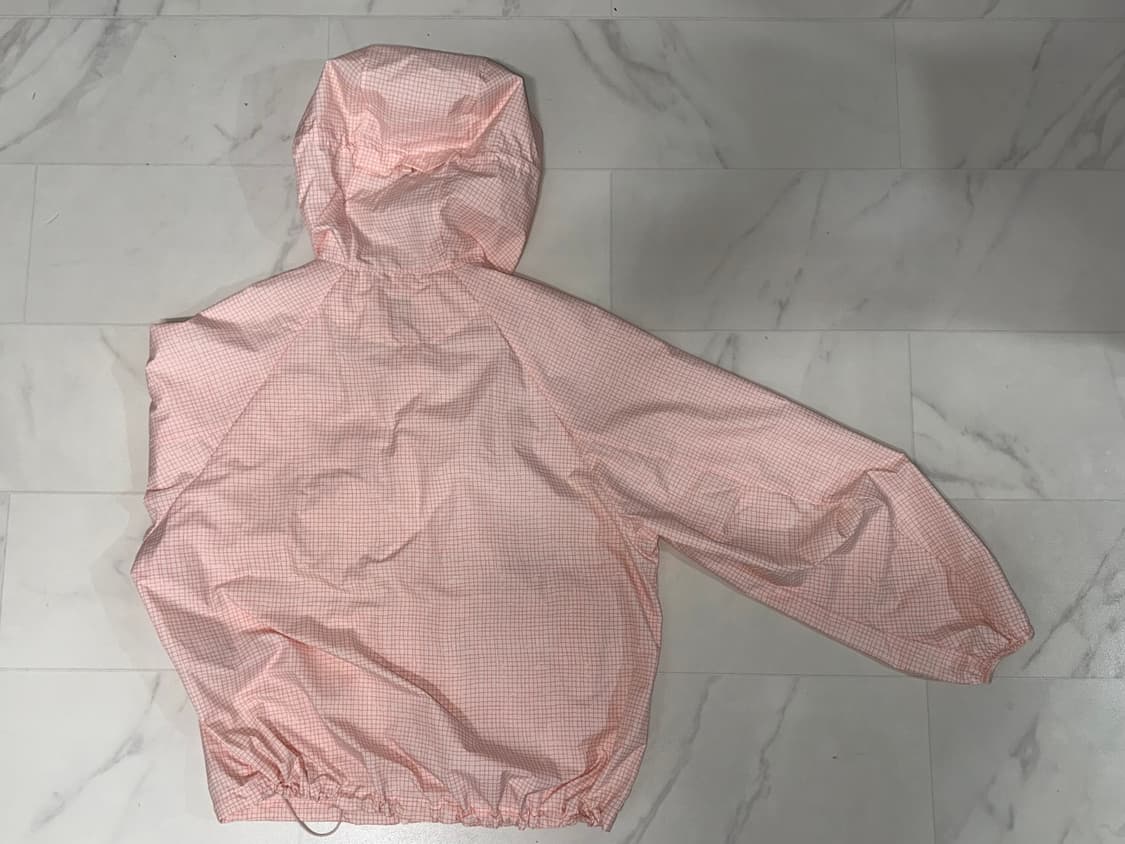유니클로 포켓터블 UV 바람막이 체크 자켓 윈드브레이커 바막 S 핑크 상품이미지6