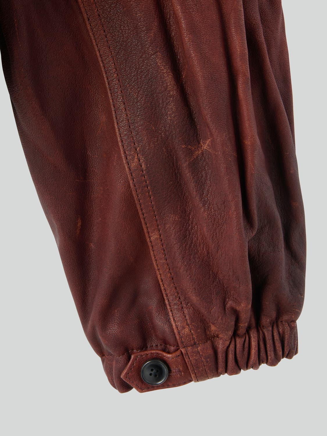 렉토 26SS 빈티지 이펙트 레더 점퍼 레드 브라운 상품이미지8