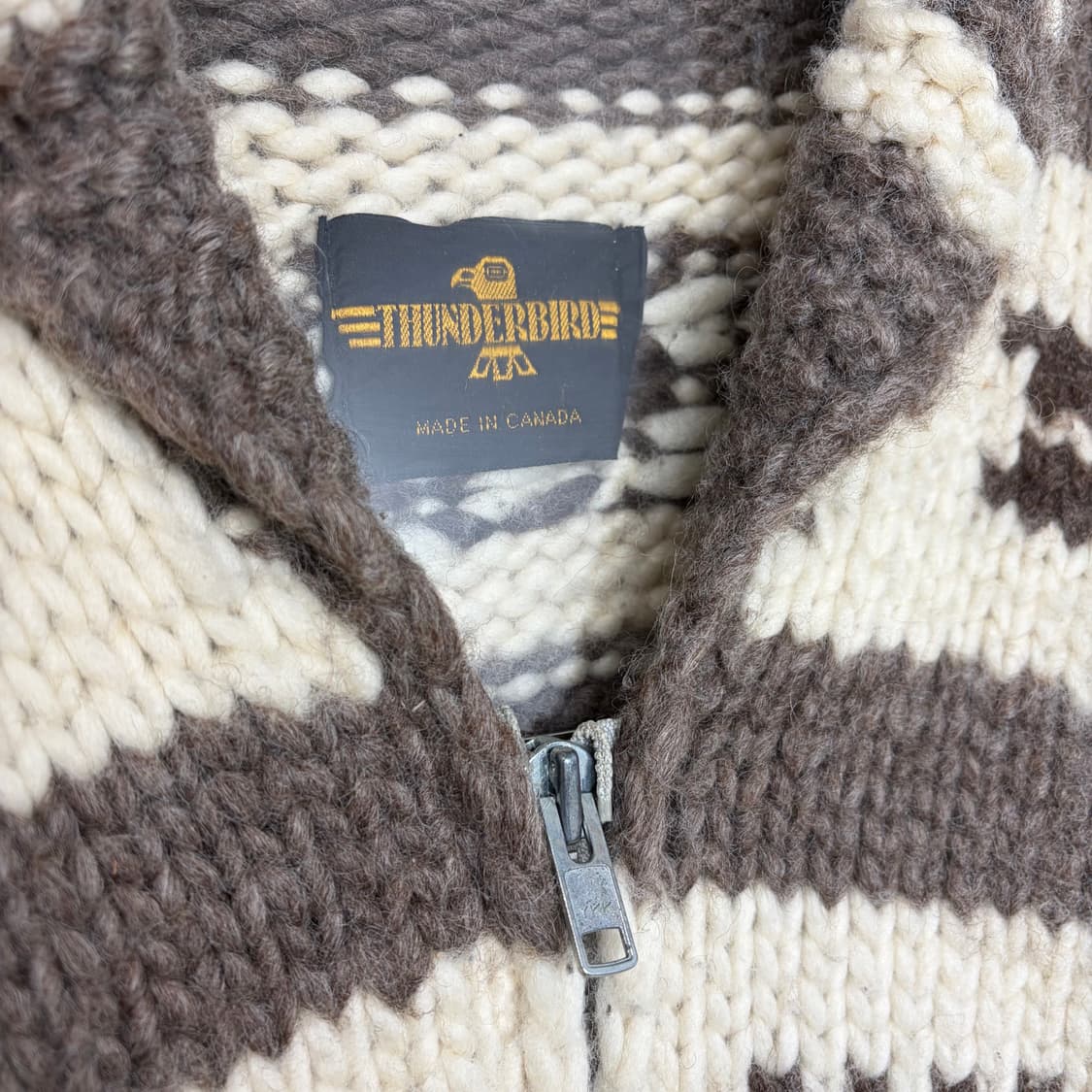 썬더버드 캐나다 코위찬 니트 가디건 집업 자켓 상품이미지2