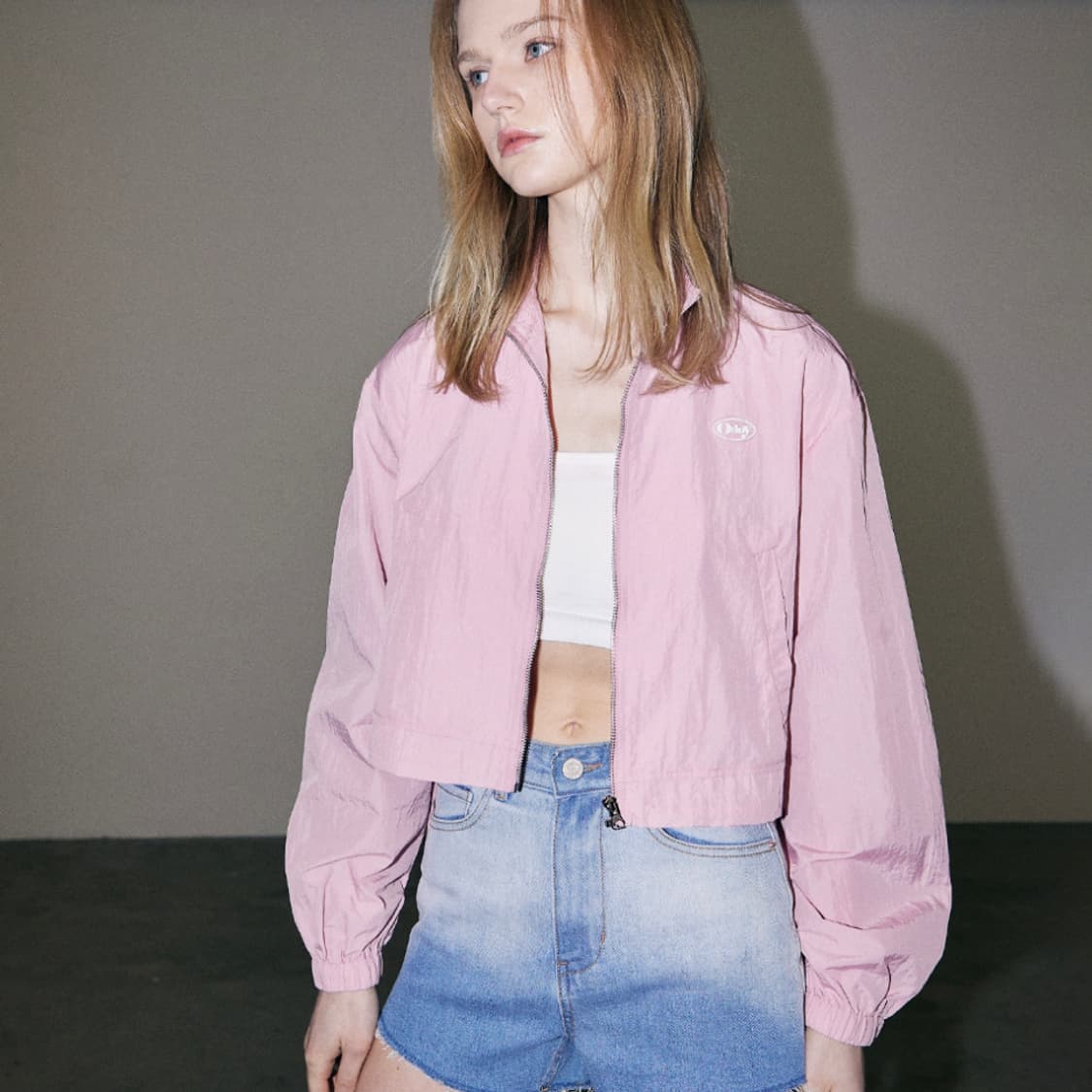 오디너리홀리데이(ORDINARY HOLIDAY) 나일론 크롭점퍼 새상품 상품이미지2