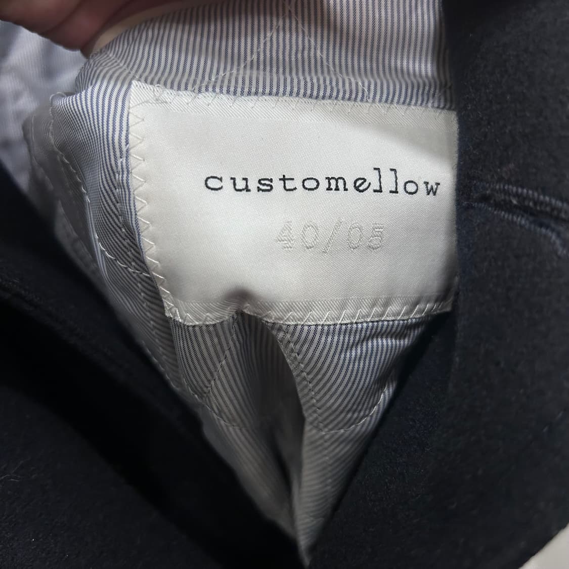 커스텀멜로우 레더버클 퓨어 울 더블버튼 피코트 상품이미지4