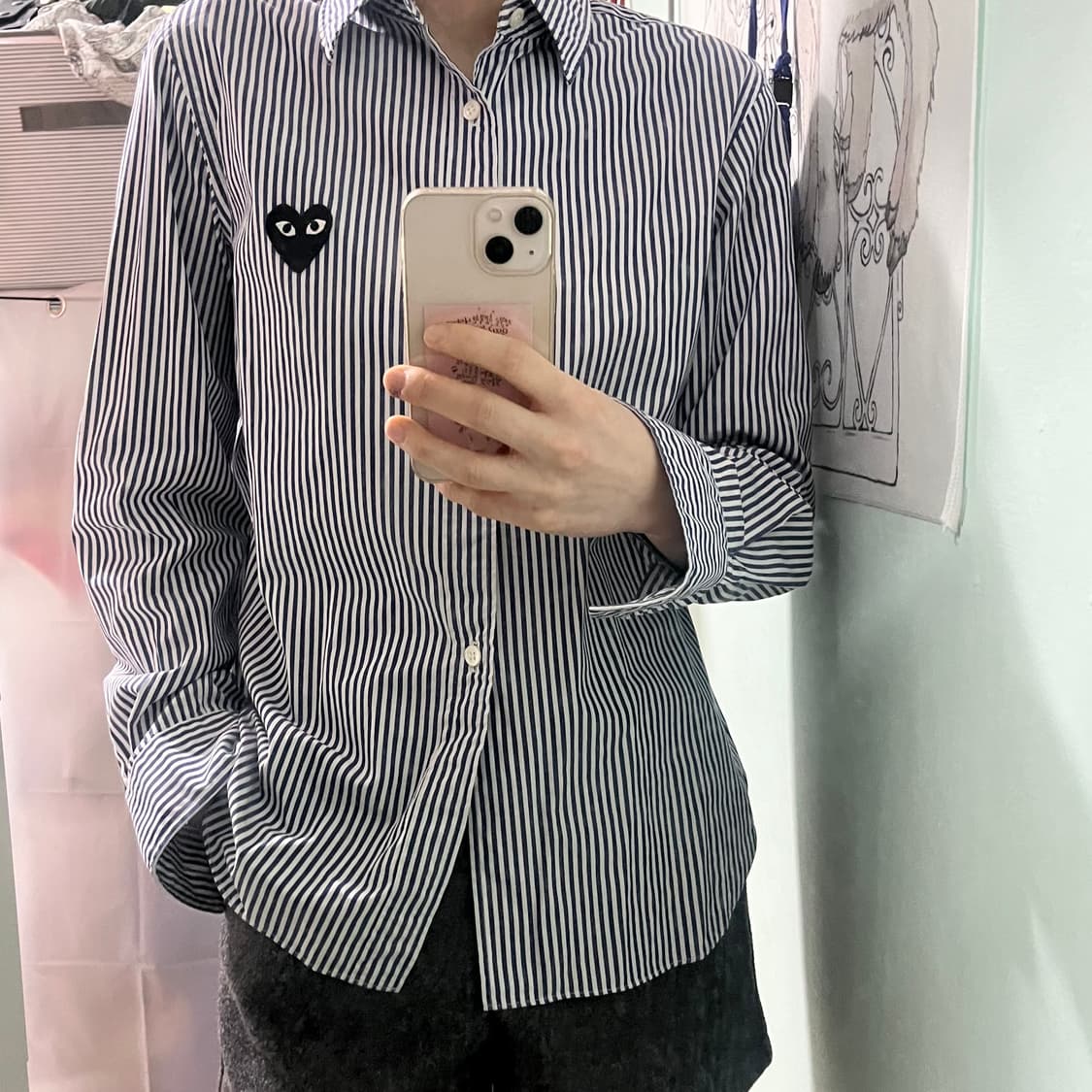 꼼데가르송 플레이 셔츠 L 상품이미지2