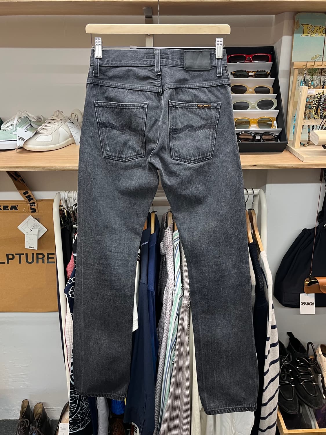 [28] 누디진 그림팀 흑청 셀비지  상품이미지5