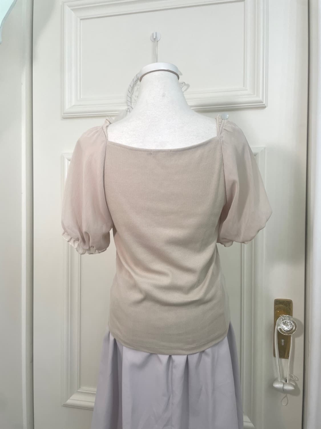 mute beige puff chiffon princess top 상품이미지5