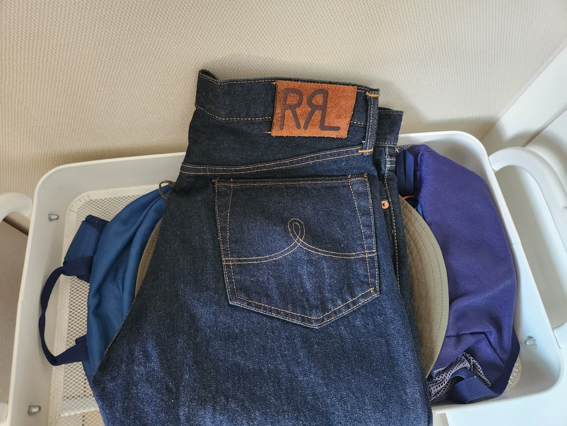 더블알엘 rrl 스트레이트핏 원스워시 셀비지 진 34/32 상품이미지2