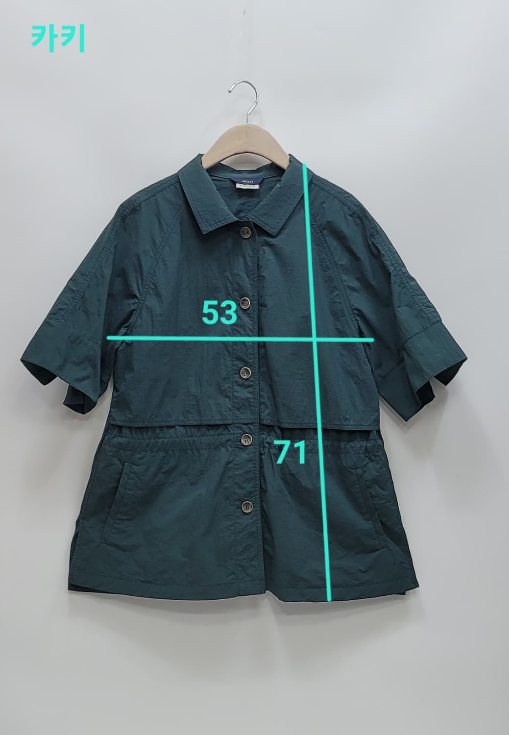 HAZZYS 헤지스 스트링 반팔 자켓 / 여 90-165 카키
 상품이미지10