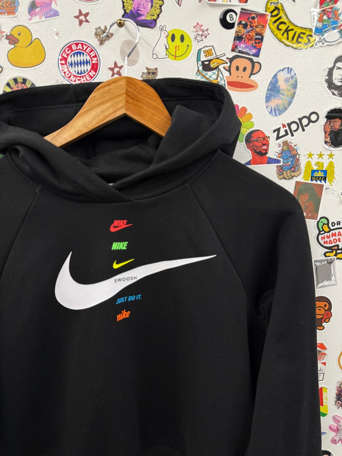 나이키 멀티 로고 스우시 크롭 후드티 S 상품이미지4