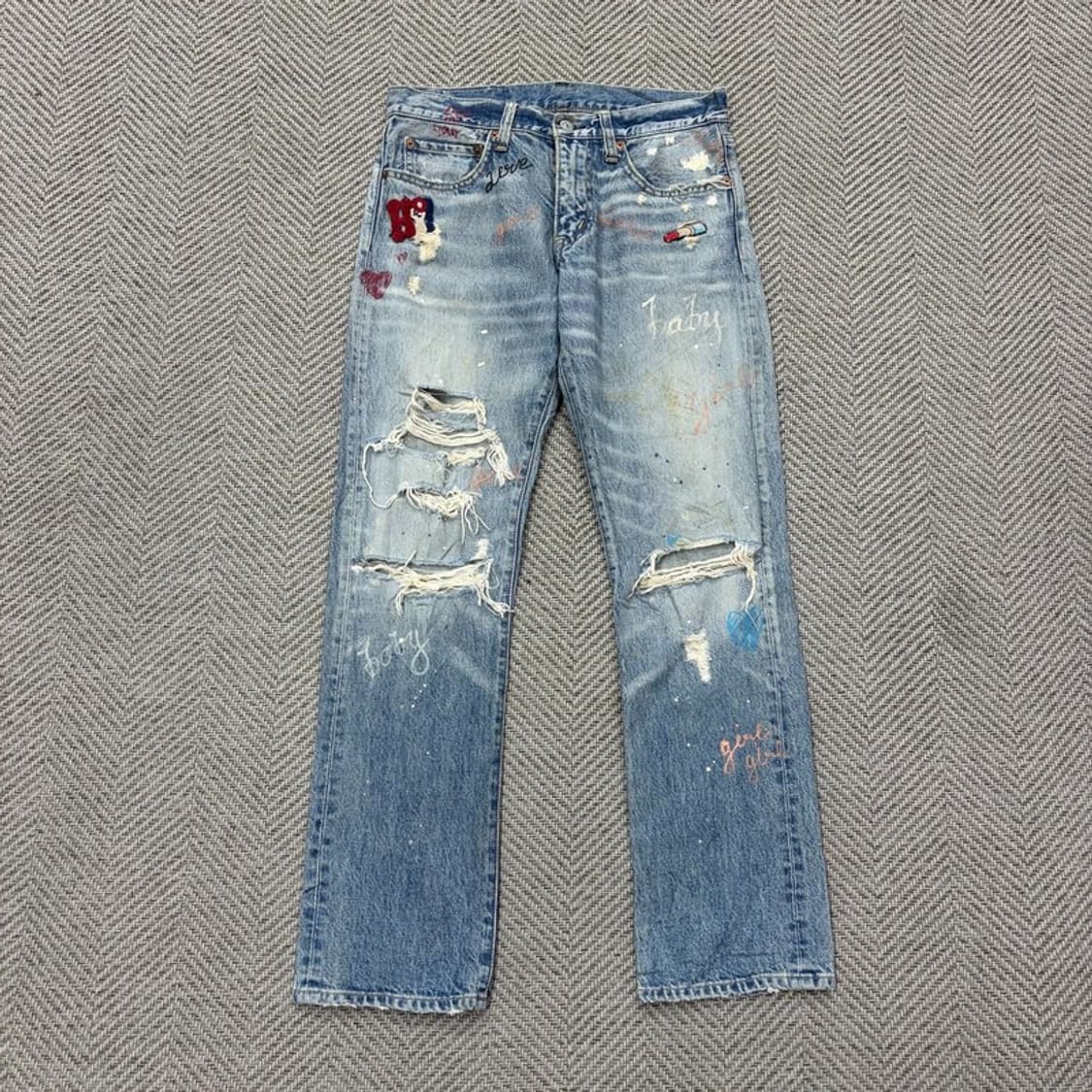 RNA SLANG 디스트로이드 페인트 데님팬츠 v2760 상품이미지1