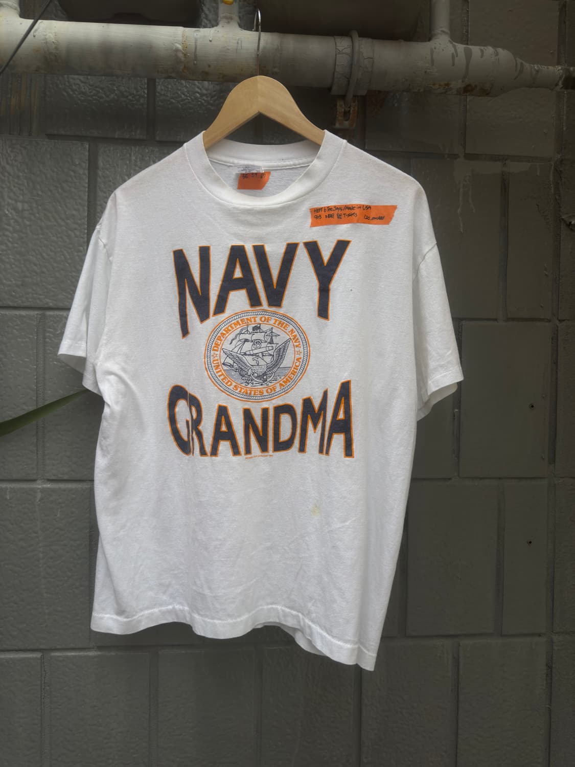 90s U.S. NAVY GRANDMA 프린팅 티셔츠 상품이미지1