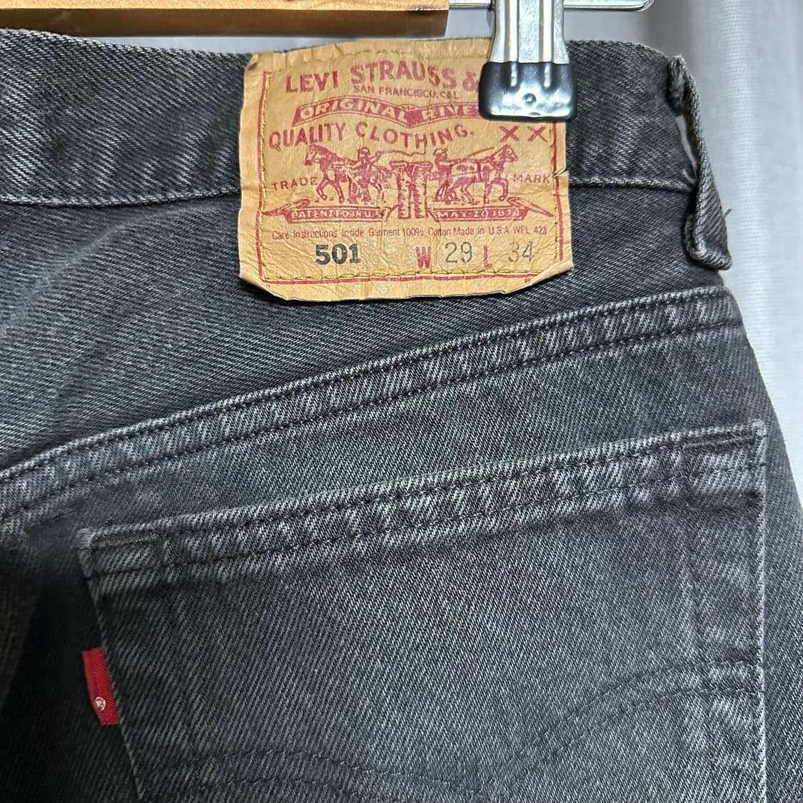 빈티지 90s 리바이스 501 블랙진 29 상품이미지3
