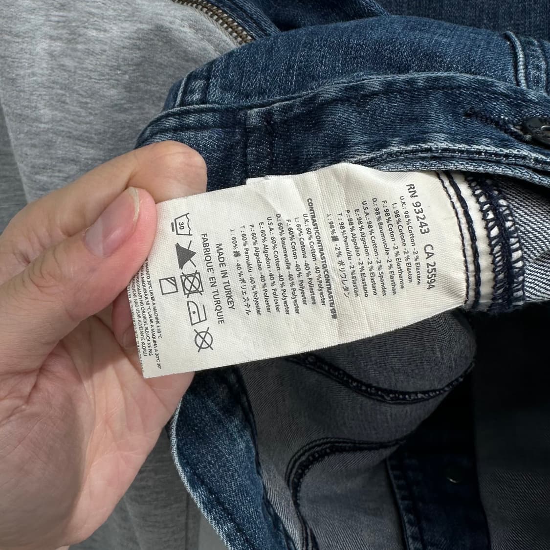 디젤 투웨이 지퍼 워싱 데님 자켓 상품이미지10