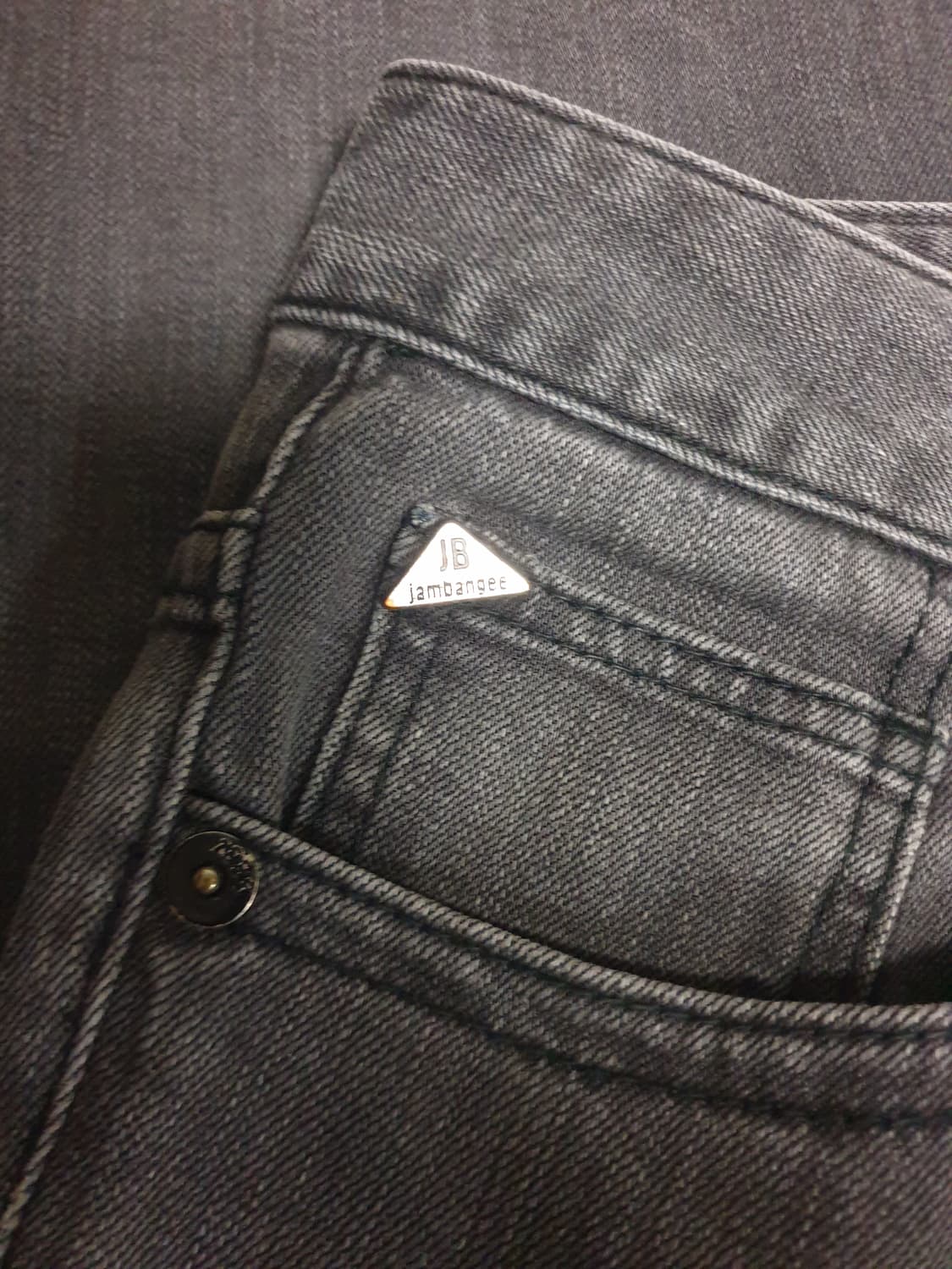 잠뱅이 스트레이트 JB 워시드 데님팬츠 흑청 (32) 상품이미지3