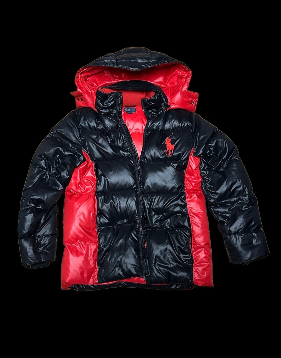 폴로 빅포니 유광 검빨 패딩 상품이미지2