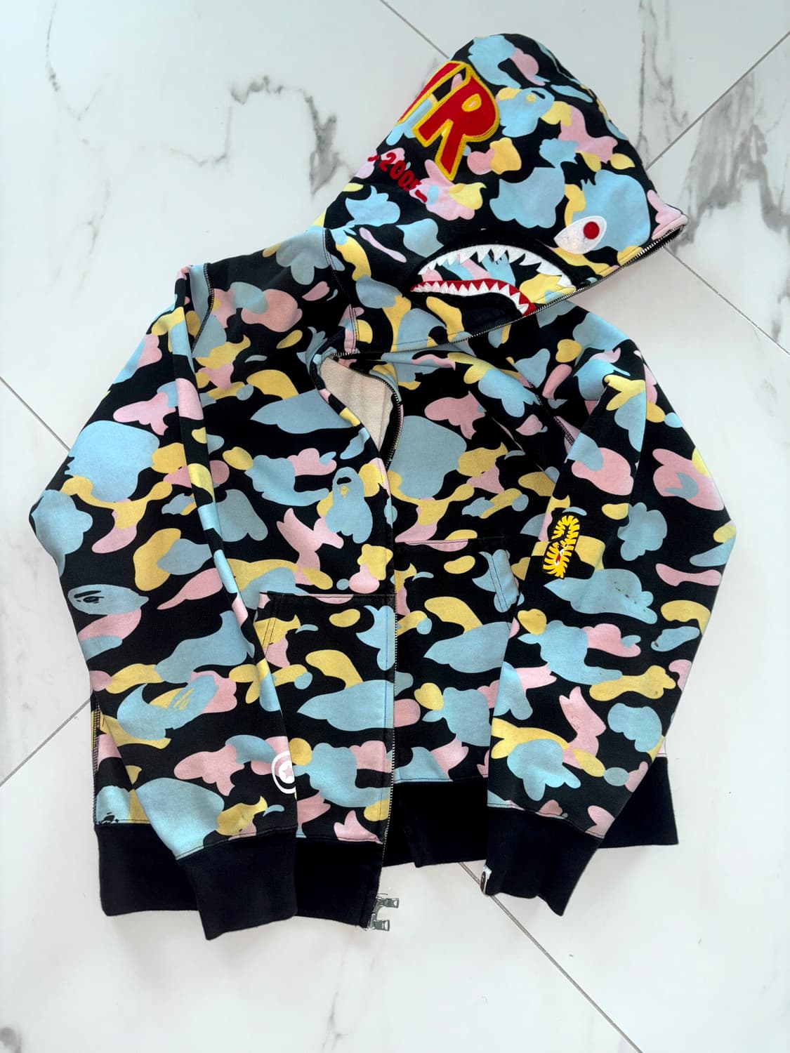 베이프 뉴 멀티카모 샤크 후드집업 L 상품이미지2