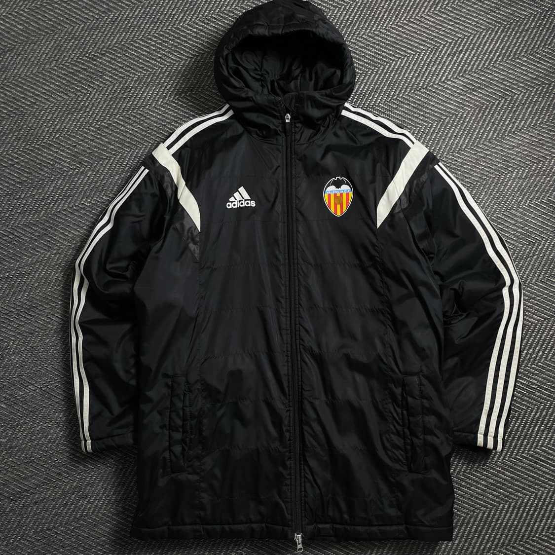 아디다스 FC 발렌시아 삼선 스트라이프 돕바 롱패딩o 4953 상품이미지1