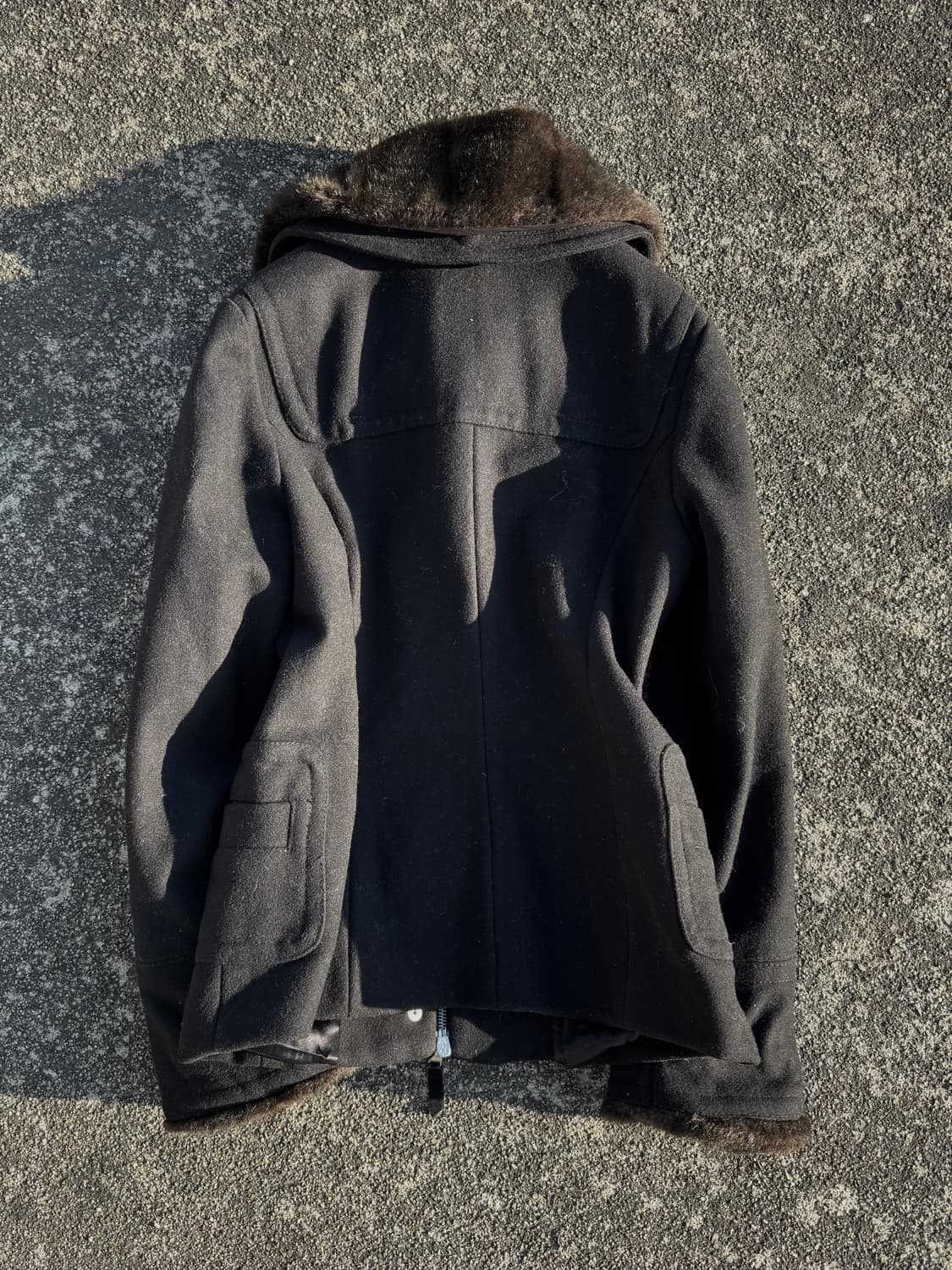 Fur-Collar Wool Coat 상품이미지2