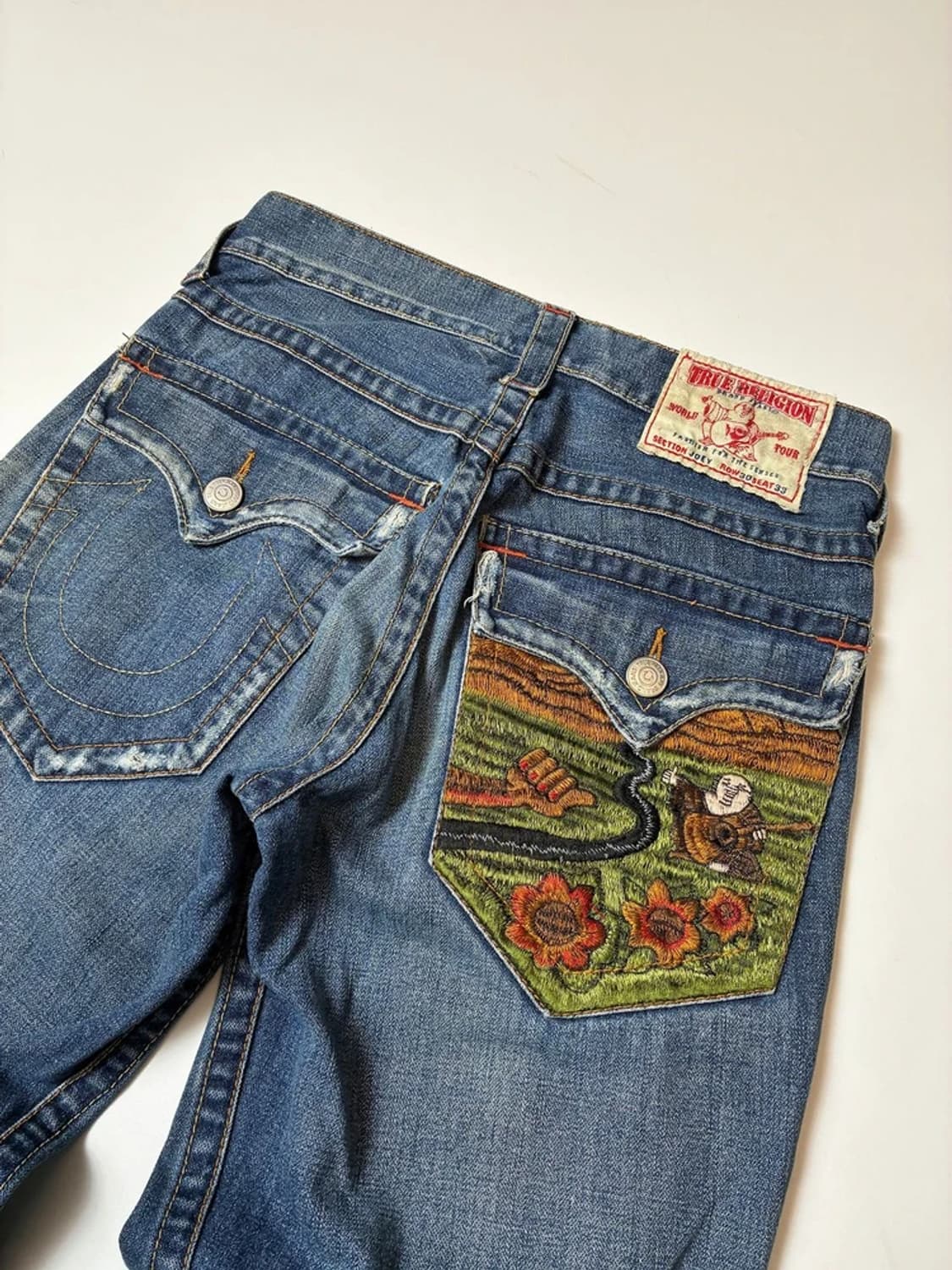트루릴리젼 00's USA 오리엔탈 자수 와이드 데님팬츠 PN8140 상품이미지2