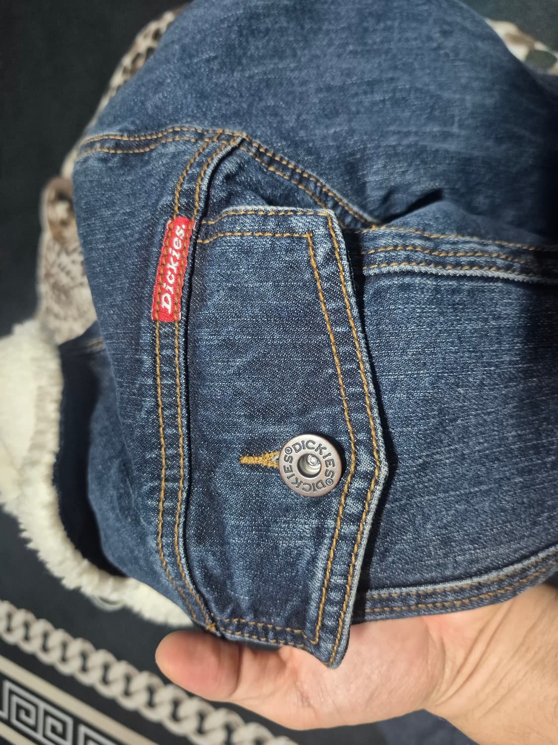 00's 디키즈 빈티지 워크 셰르파 데님 트러커 자켓 XL 상품이미지2