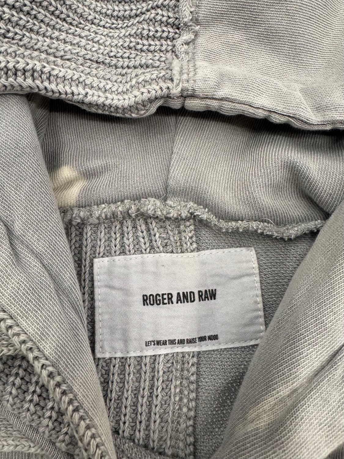 M)Roger And Raw 빈티지 데님 포켓 니트&코튼 후드 조끼베스트 상품이미지3