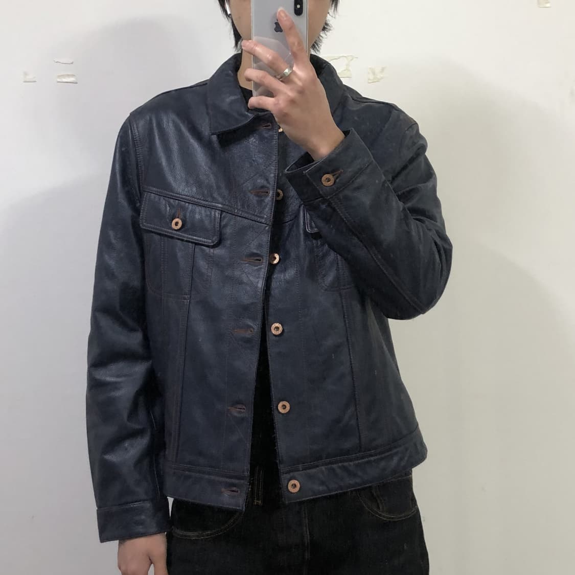 Curphey 3rd 레더 트러커 자켓  상품이미지4