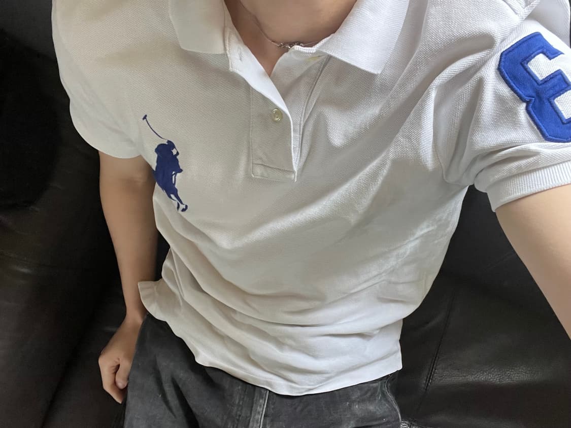 폴로 빅포니 카라티 화이트 블루 상품이미지1