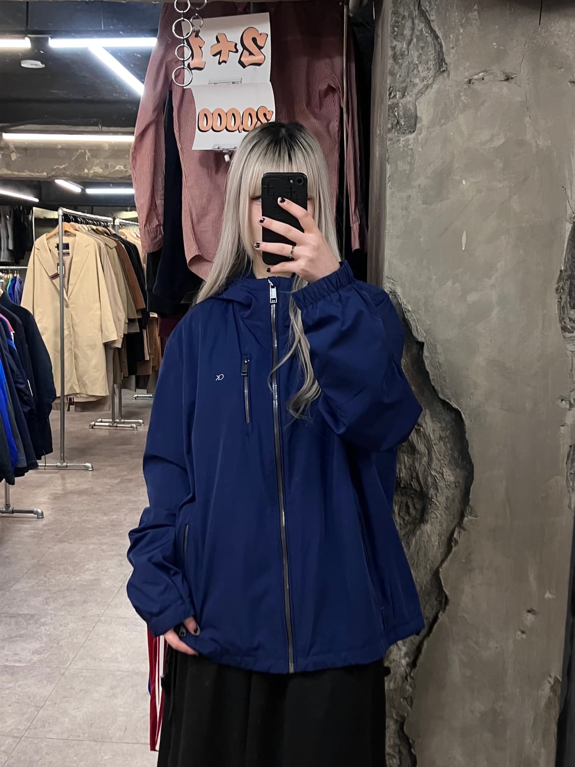 켈빈클라인 바람막이 점퍼 네이비 XL #csz3091 상품이미지2