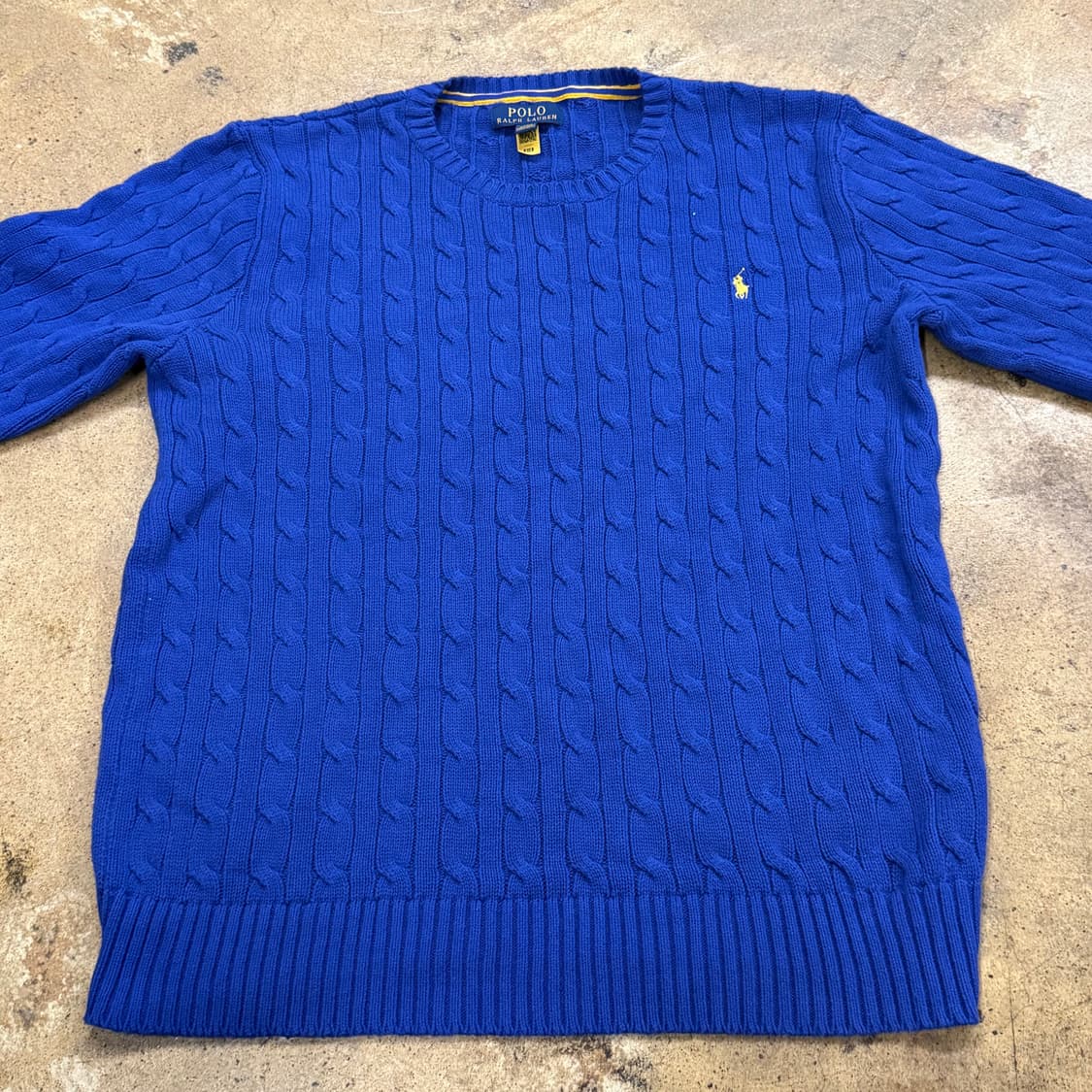 폴로 랄프로렌 블루 꽈배기 니트 상품이미지3