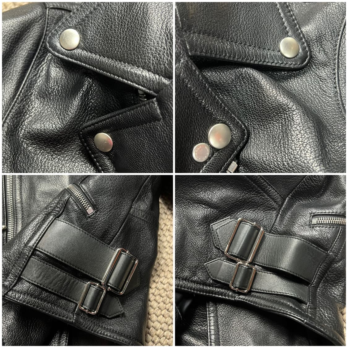 타임옴므 염소가죽 라이더 자켓 블랙 95 상품이미지9