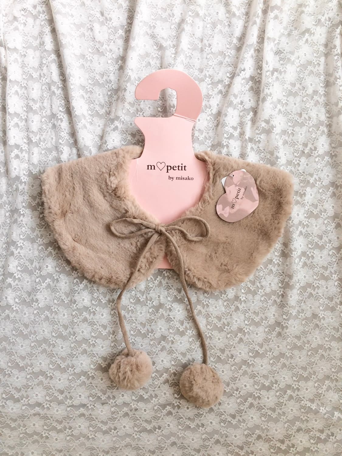 Vintage JPN brand light beige ribbon poc 상품이미지3