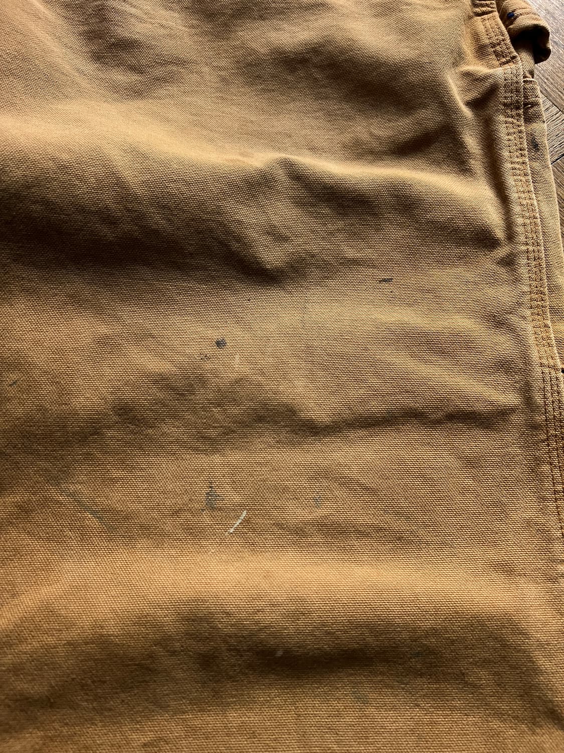 [32]칼하트 USA 덩가리핏 빈티지 페인팅 브라운 싱글니 워크 팬츠 상품이미지4