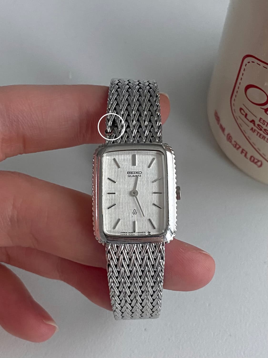Seiko 세이코 스퀘어 실버 체인 쿼츠 레이디스 상품이미지4