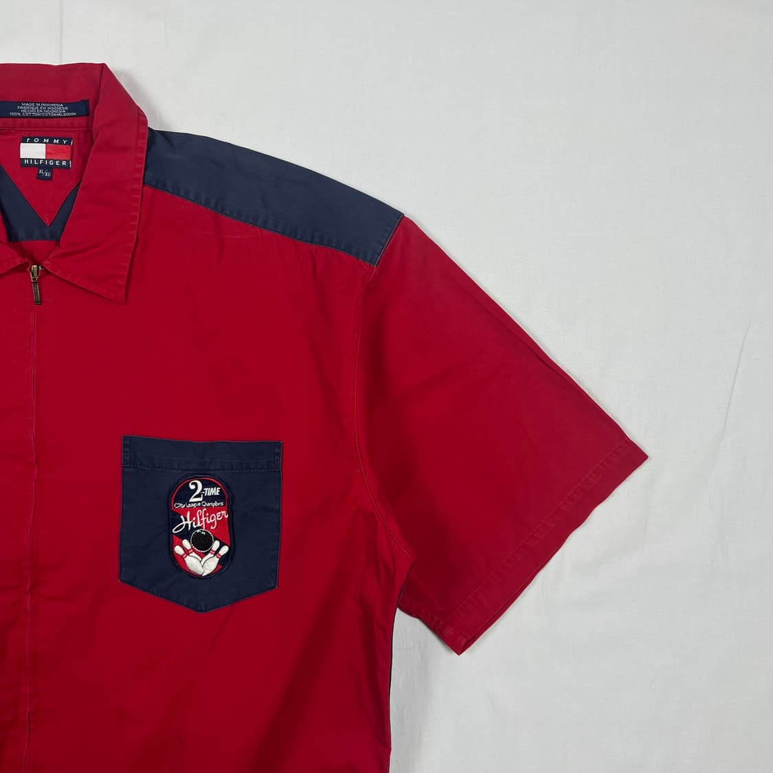 90‘s 타미힐피거 tommy hilfiger 볼링 반팔 셔츠 남방 상품이미지3