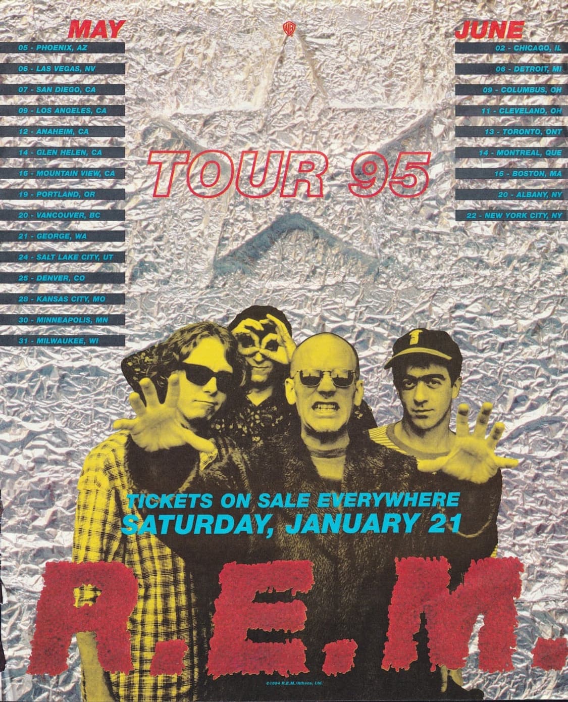 1995’ R.E.M. 몬스터 투어 Migraine Boy 티셔츠 XL 상품이미지10