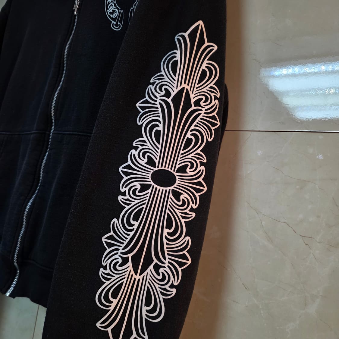 {클로젯}[M]크롬하츠 홀스슈 플로랄 헤비웨이트 후드집업 자켓 상품이미지3