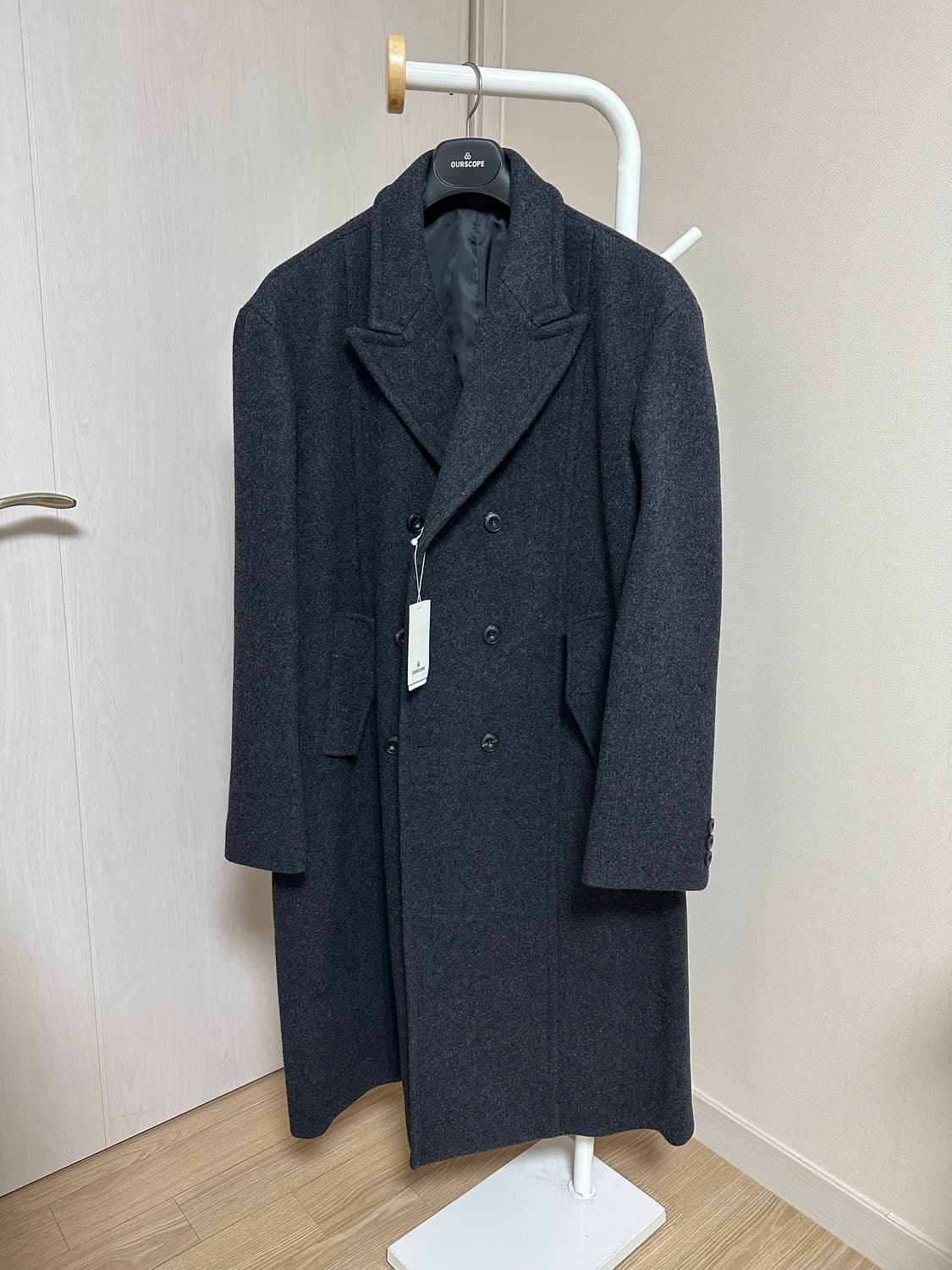 아워스코프 멜톤 울 더블 코트 상품이미지1