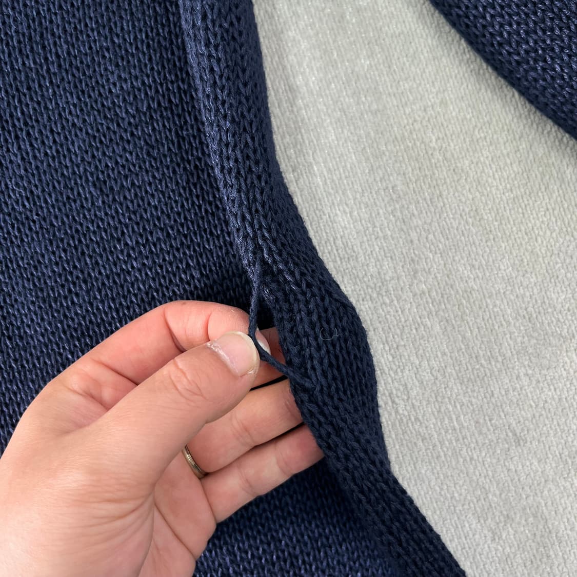 W 95 막스마라 린넨 네이비 롱 가디건 상품이미지3