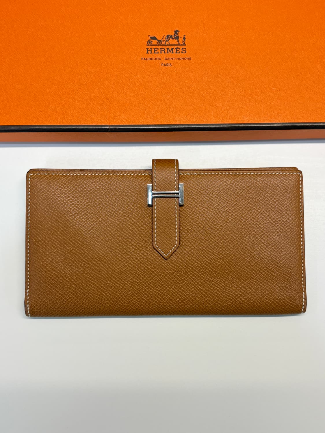 에르메스 베안 장지갑 골드 은장 상품이미지2
