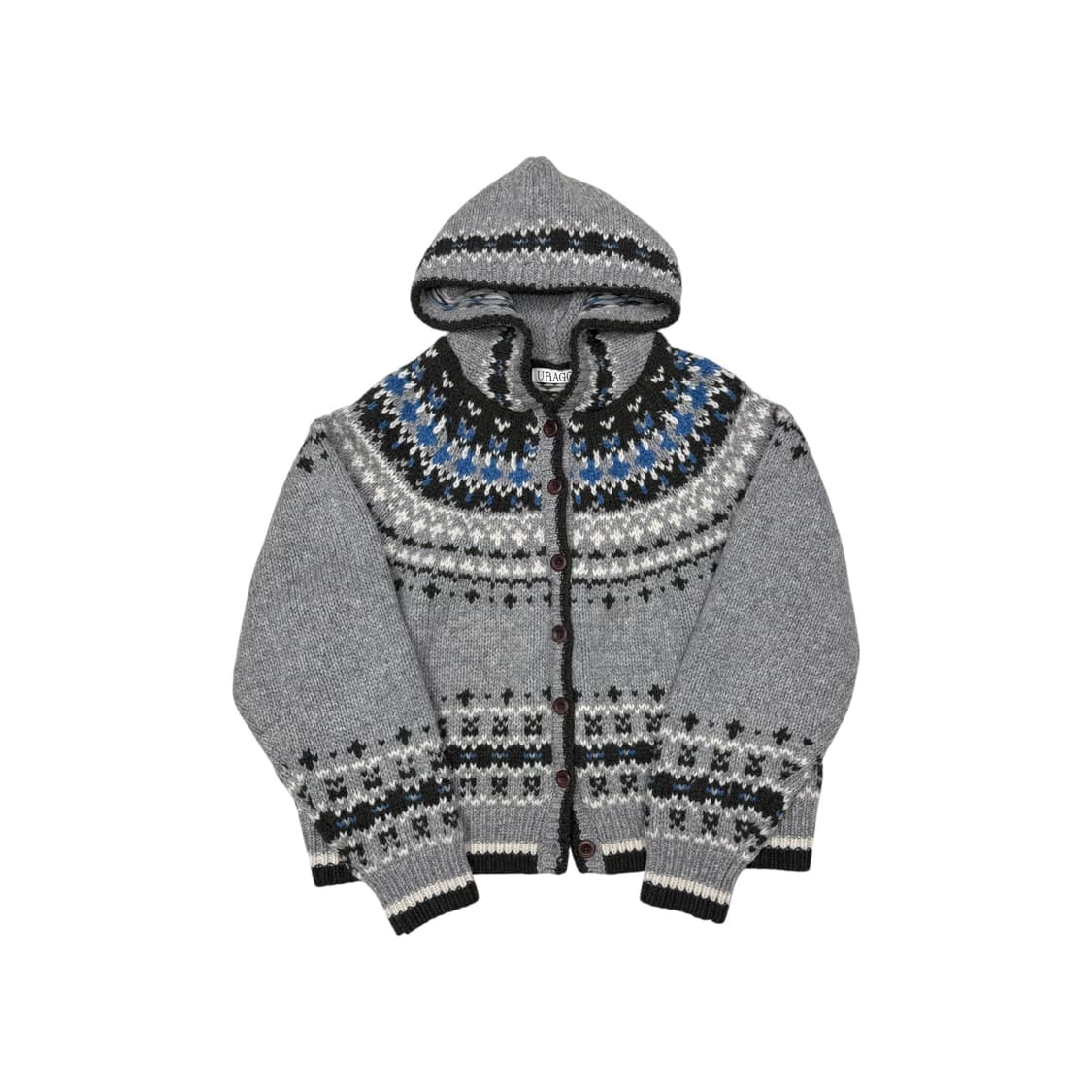 유라고 자카드 후디 가디건 상품이미지3