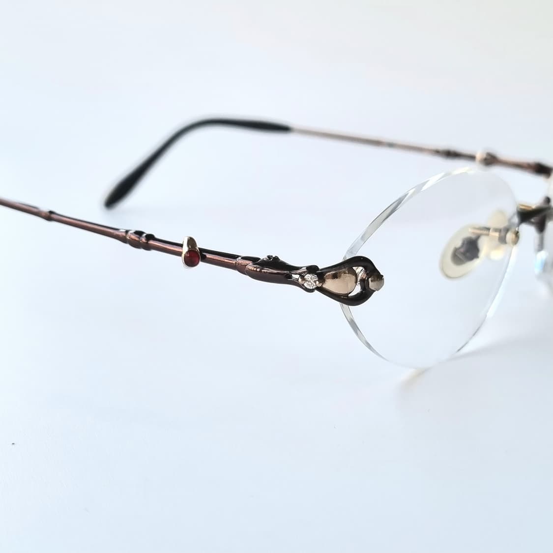데드스탁  오벌쉐임 무테 큐빅 포인트 안경테 243 상품이미지7