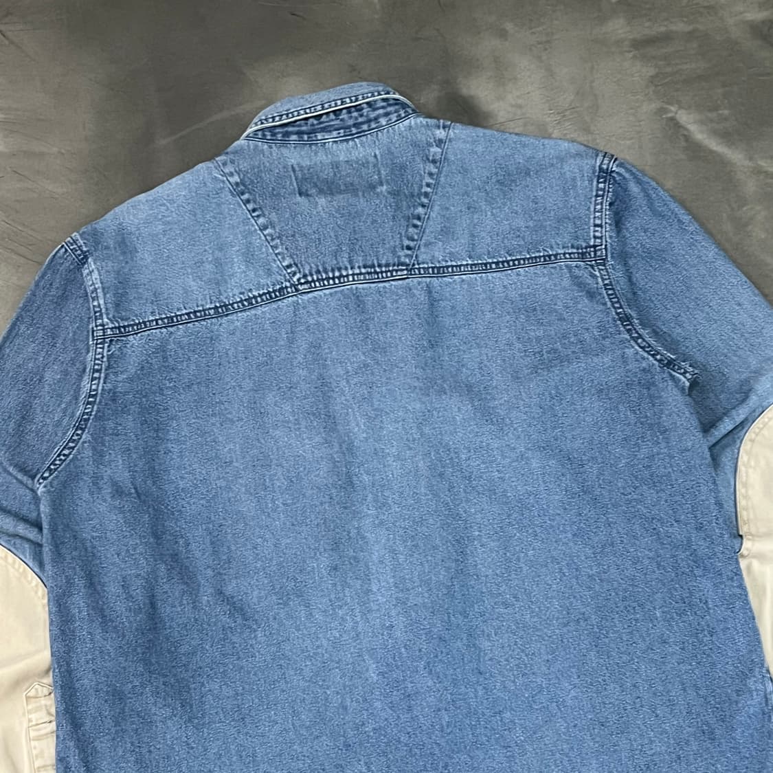  랭글러 배색 워크 데님셔츠 y16133 상품이미지5