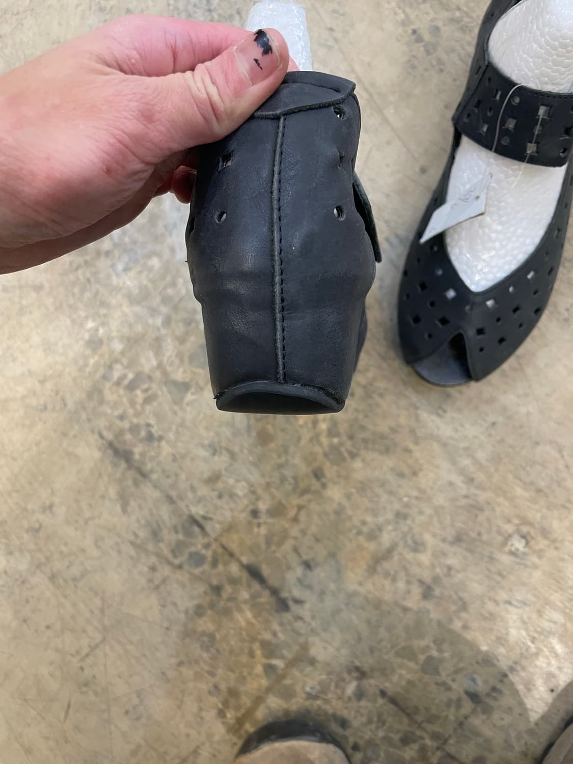 가죽 플랫폼 샌들 (225) 상품이미지3