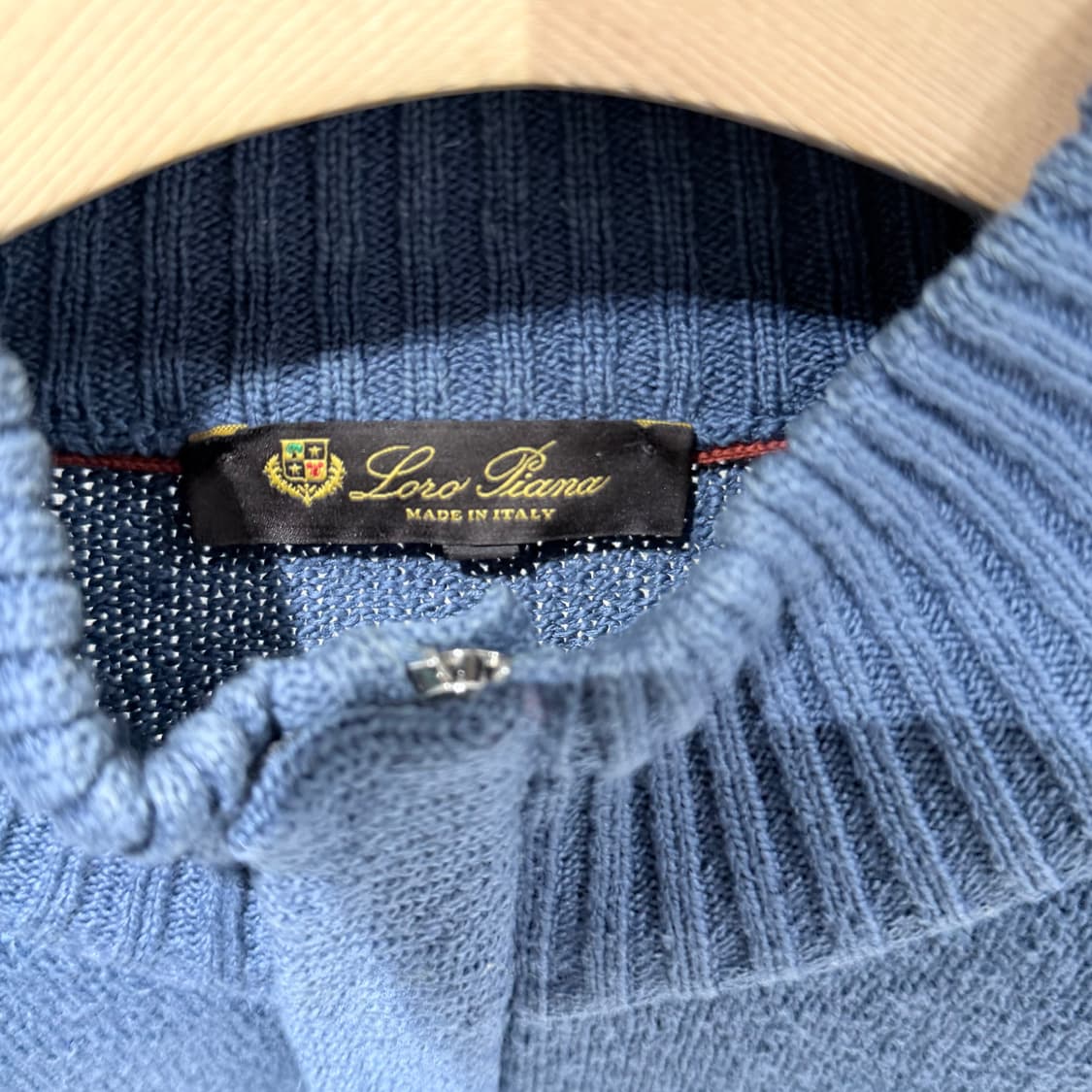 (A+/52) / 로로피아나 하이넥 집업 니트 자켓 상품이미지4