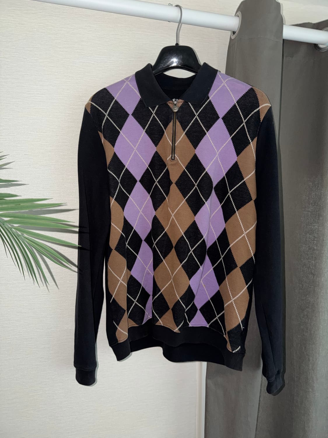 스투시 아가일 집 폴로 M사이즈 상품이미지2