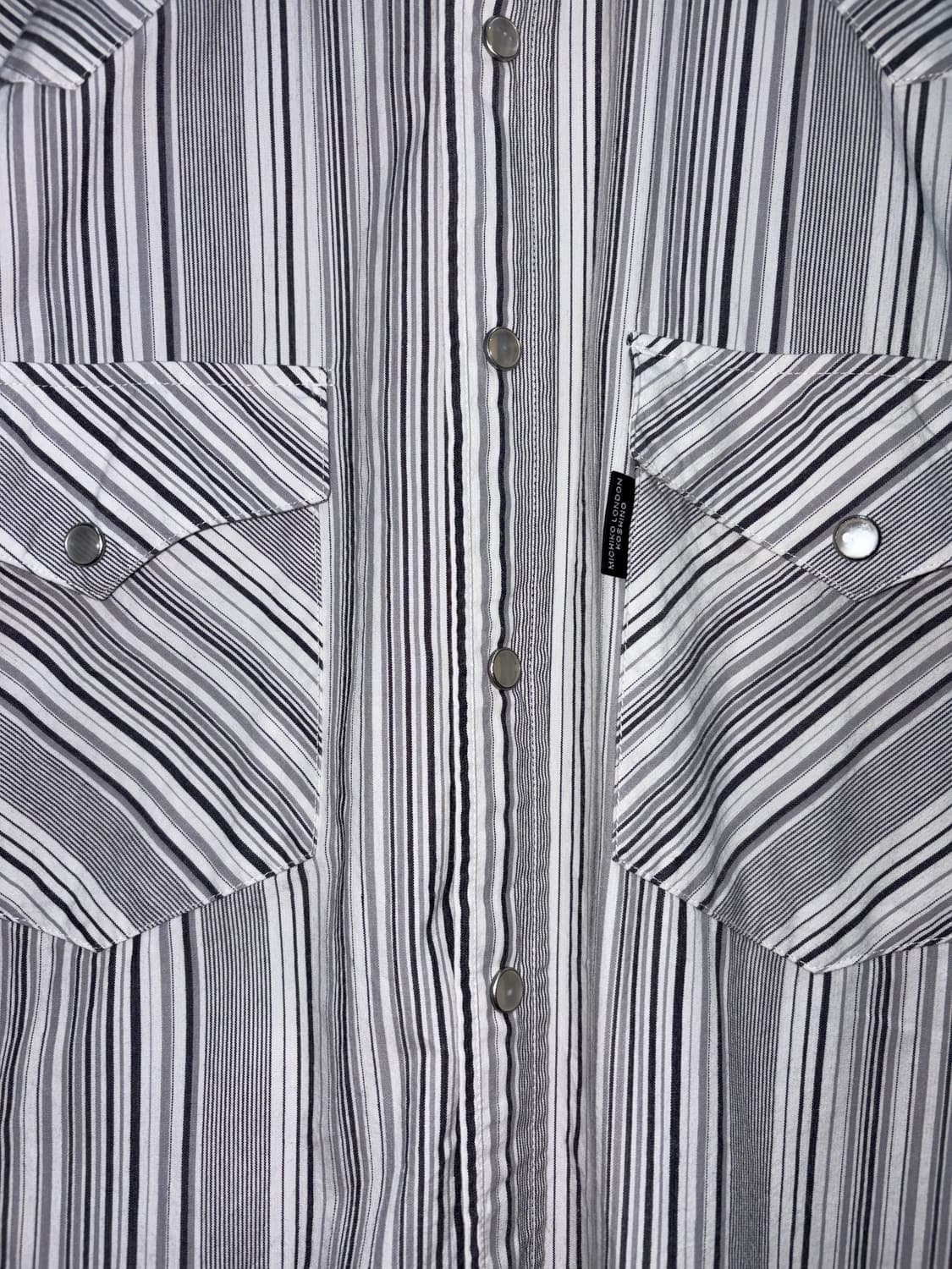 미치코런던코시노 스트라이프 셔츠 상품이미지4