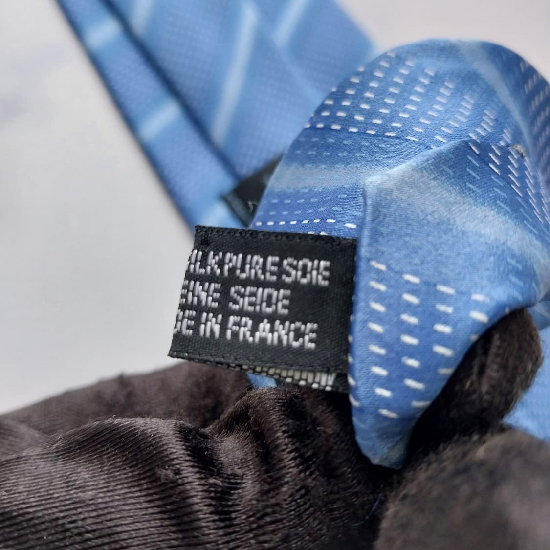 랑방 실크 블루 스트라이프 넥타이 9.3cm A~B등급 K2332
 상품이미지10