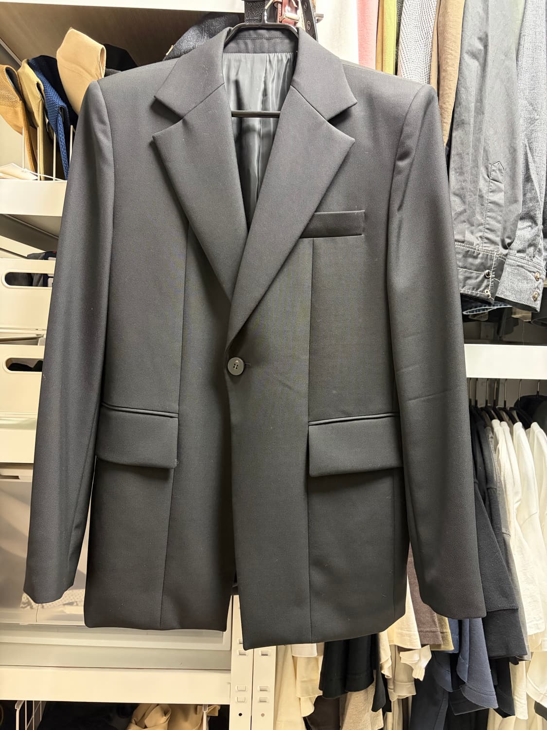 단품판매X 우영미 슬림 블레이저 (부츠컷 슬랙스 셋업 상품) 48size 상품이미지5