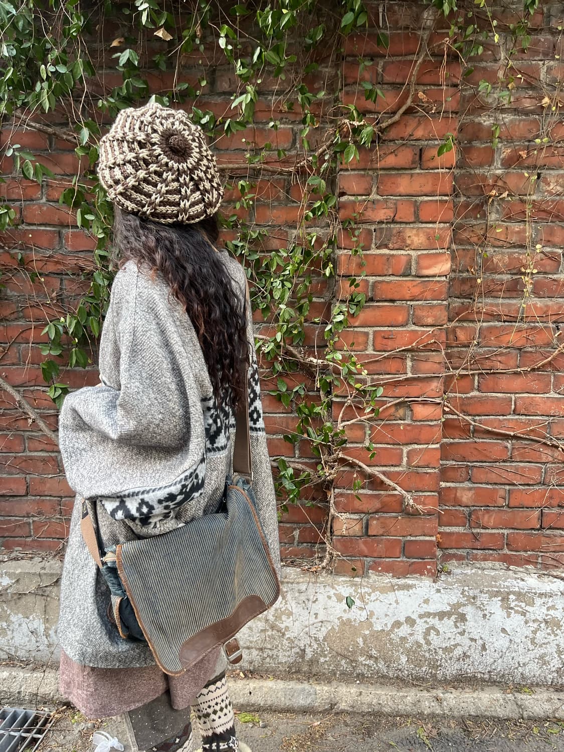 빈티지 데님 메신저 크로스 백 상품이미지1